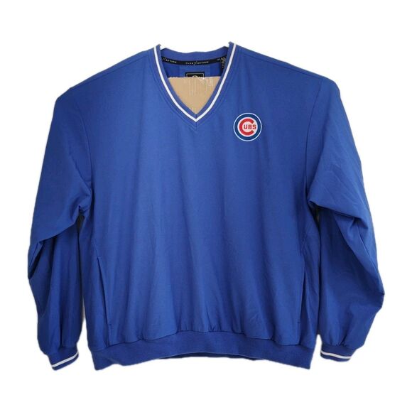🔥🔥🔥VTG Gear for Sports Chicago Cubs Pullover Sweatshirt Men's XL Blue - Picture 1 of 10